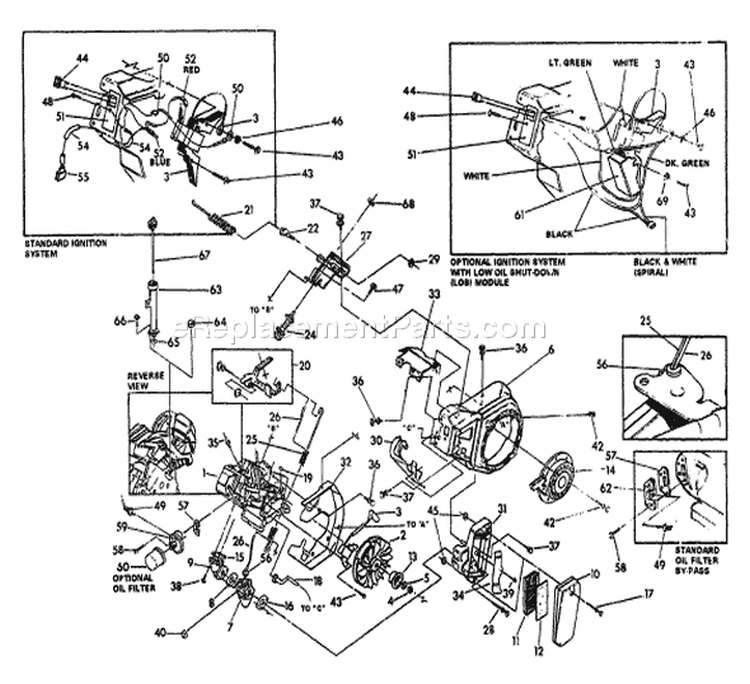 Page C Diagram and Parts List for 9441-3 3,500 XL Briggs and Stratton Generator
